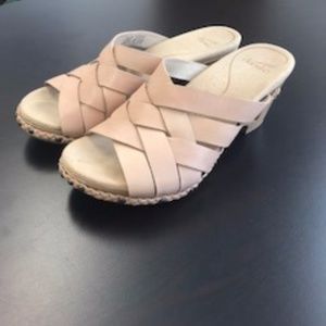 Dansko Leather Keyhole Wedge