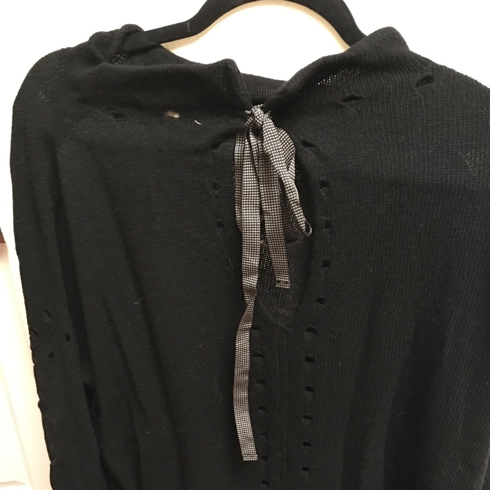 OTTO D’AME BLACK LONG SLEEVE SWEATER