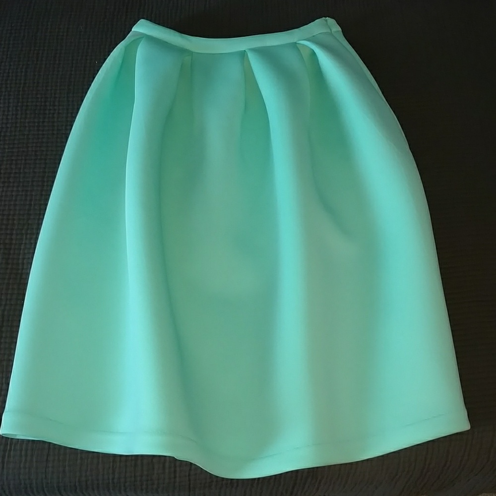 Neoprene midi skirt