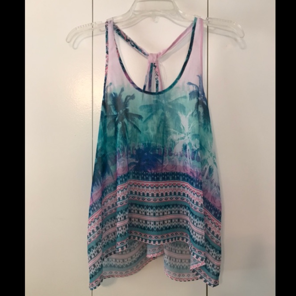 Tropical flowy tank top