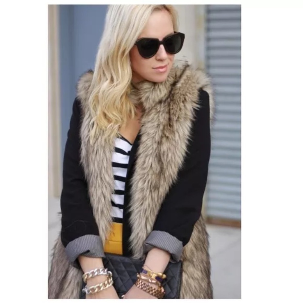 🌟HOST PICK🌟 Brown Faux Fur Vest Sz Medium - Picture 7 of 8