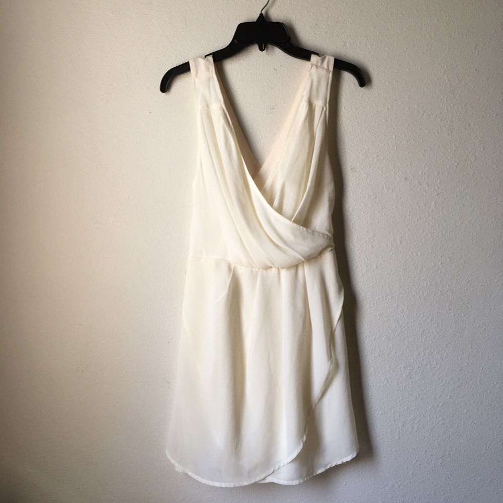 White Cross Back Dress
