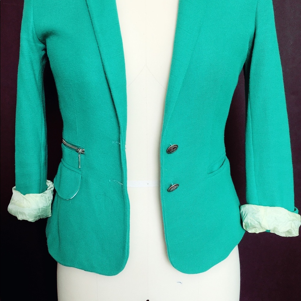 Zara green blazer s