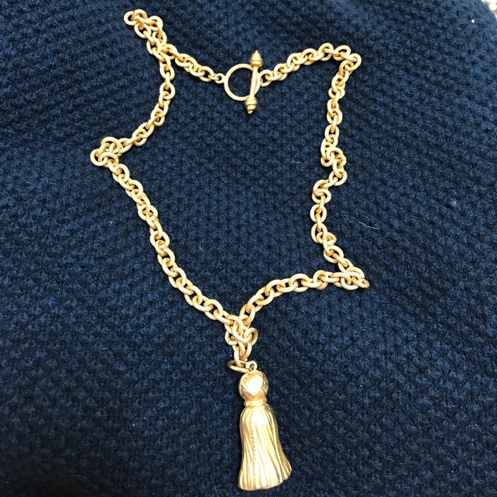 Vintage gold tassel necklace