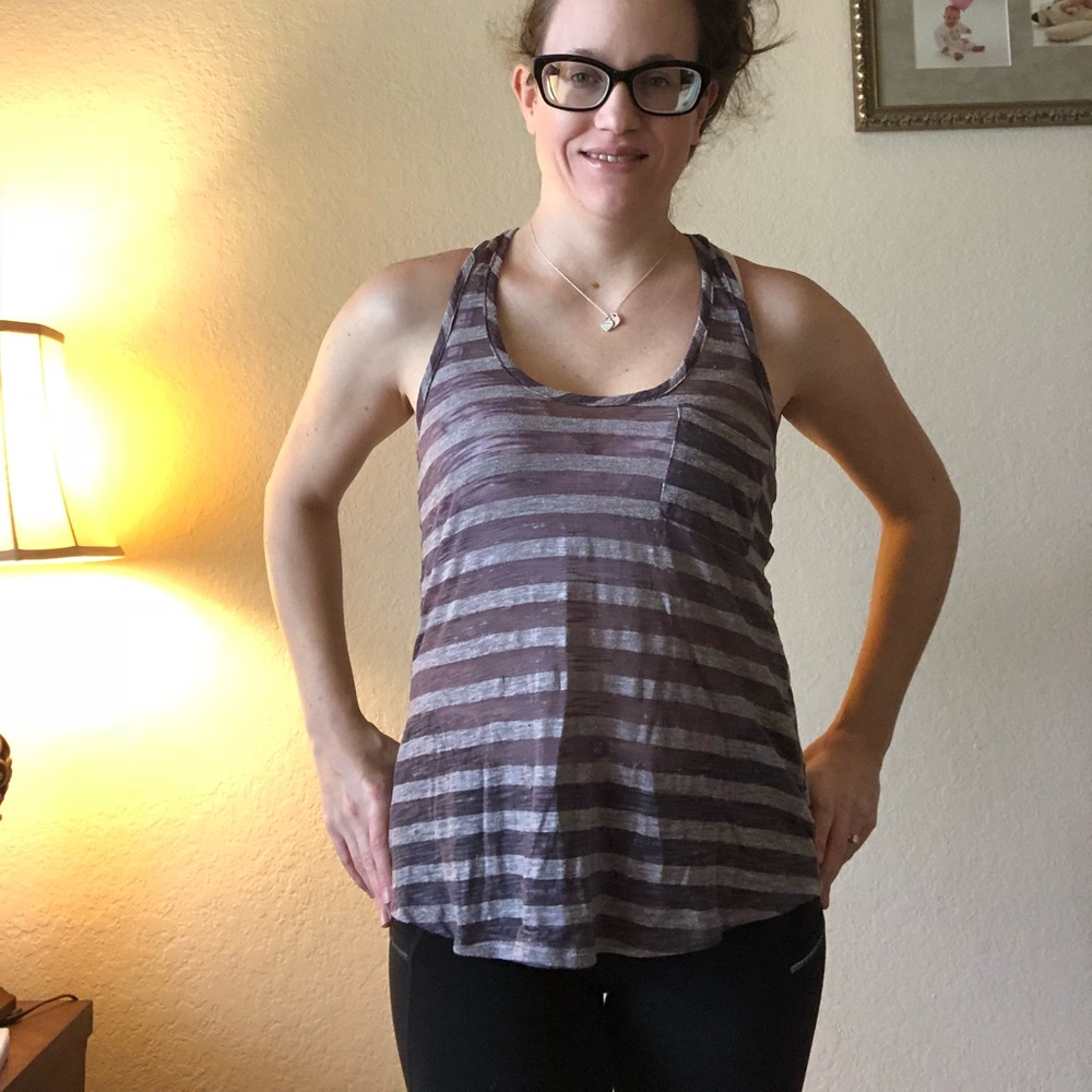 Purple striped tank