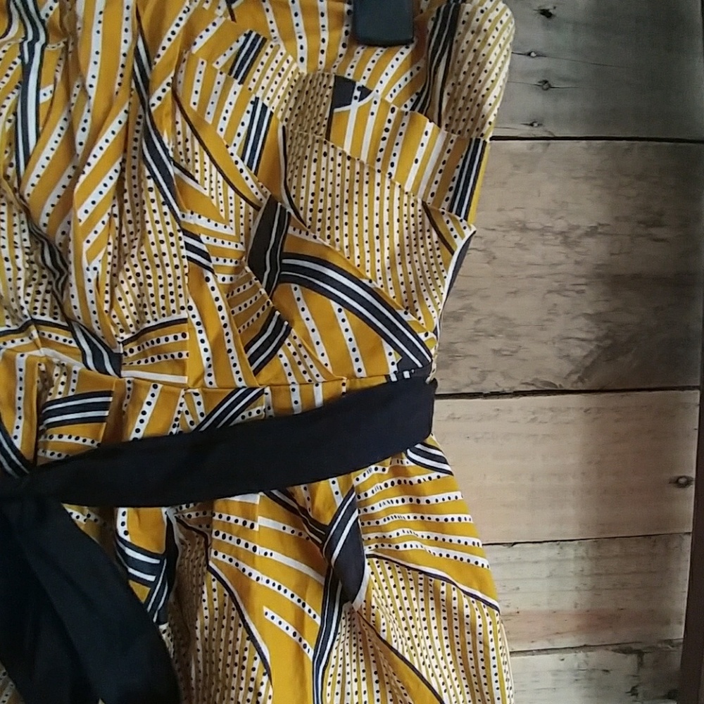Anthropologie Floreat mustard top