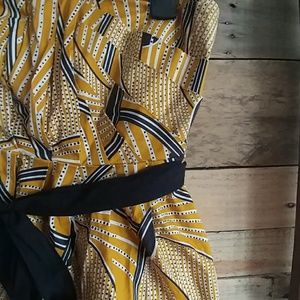Anthropologie Floreat mustard top