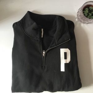 PINK black quarter zip