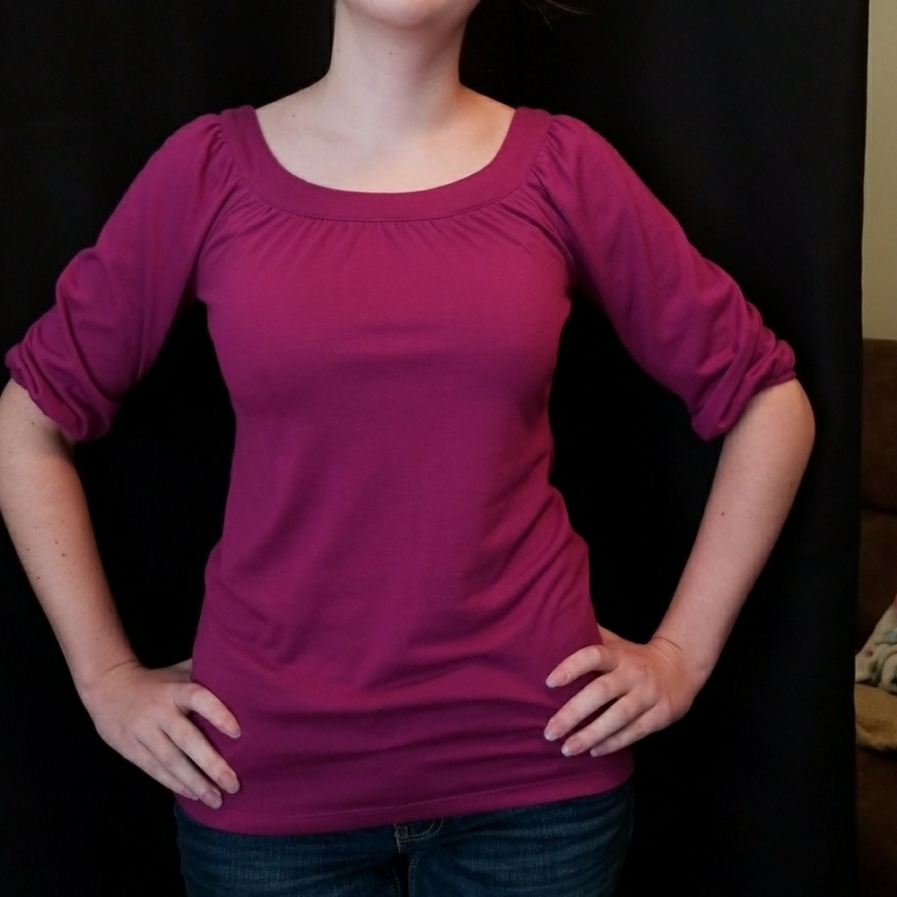 Purple 3/4 Sleeve Top