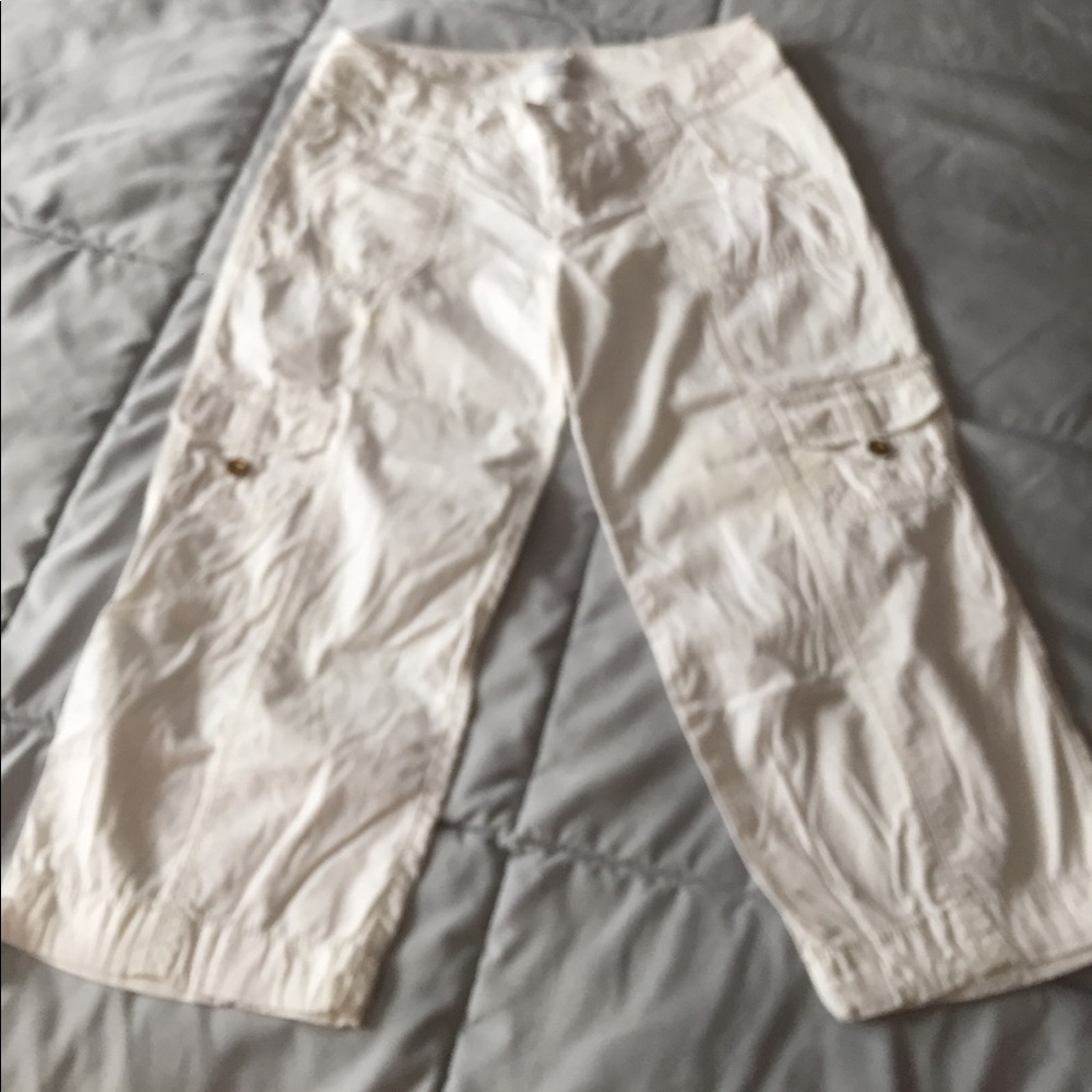 White Cargo Capris
