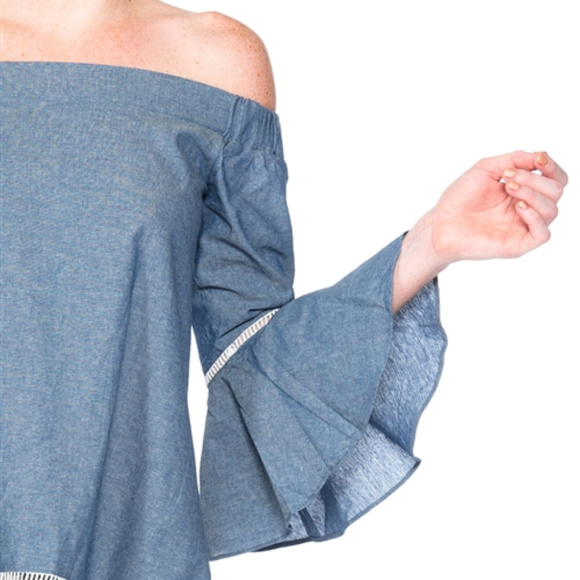 BLUE BELL SLEEVED TOP - Picture 2 of 3