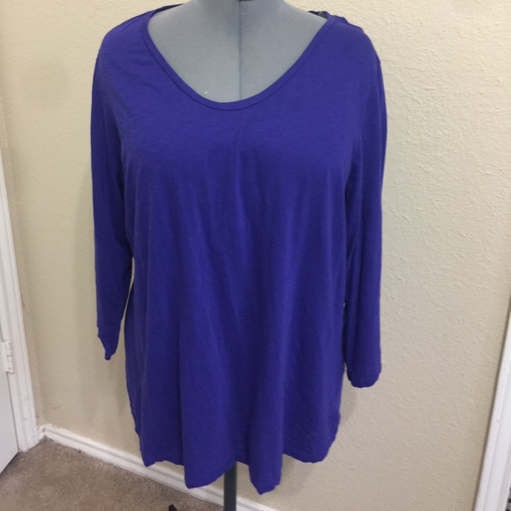 Purple 3/4 Sleeve Shirt