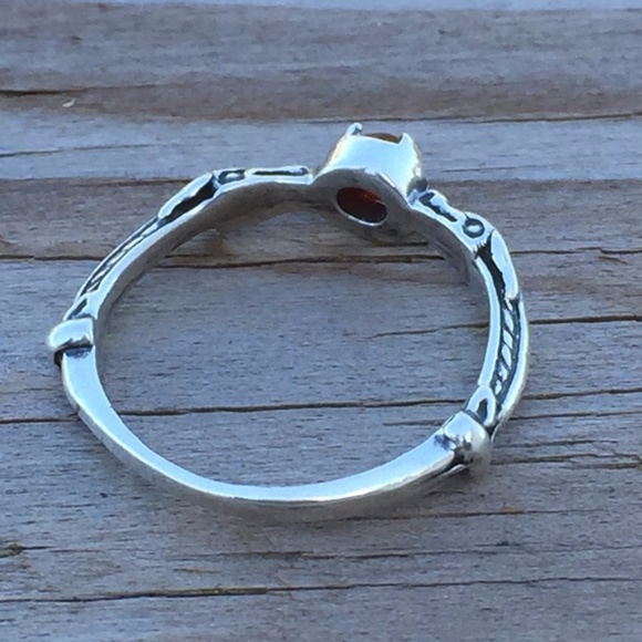 Dragon Ring Sterling Silver w/ Carnelian gem - Picture 8 of 8