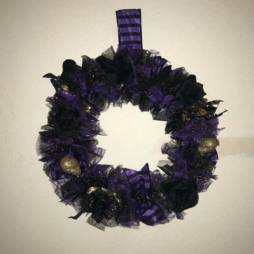 14 inch Handmade Halloween Wreath
