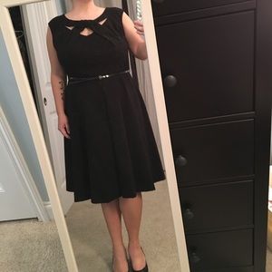 Black Dress with Criss-Cross Front