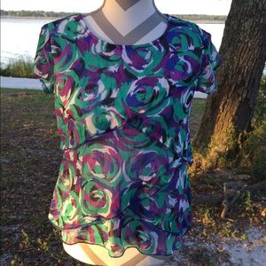 Sequin Hearts Size XL Womans Shirt Polyester