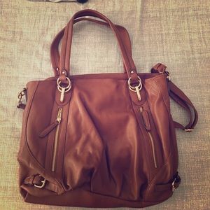 Brown oversized purse