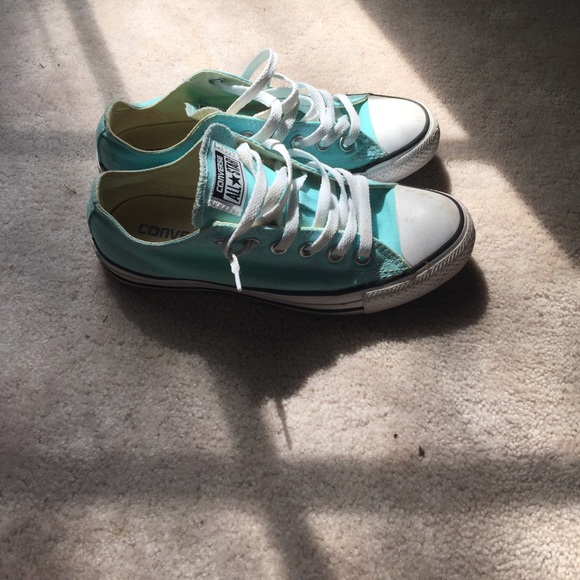 Teal converse low tops - Picture 2 of 4