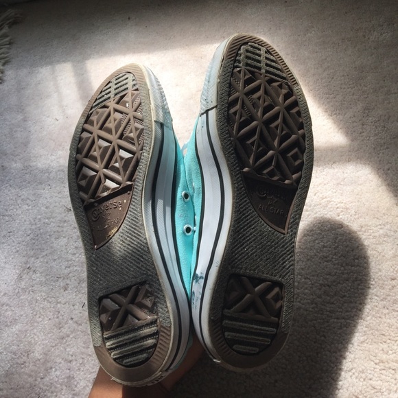 Teal converse low tops - Picture 4 of 4
