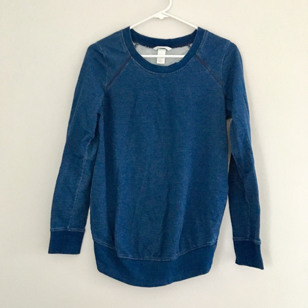NWOT Maternity Indigo Sweatshirt