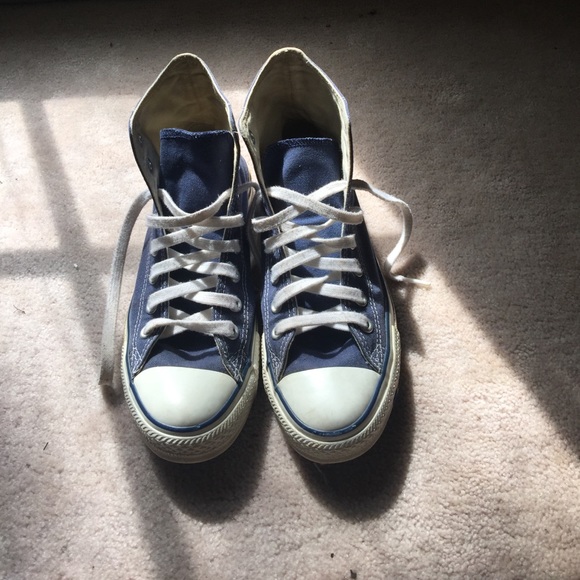 Navy high top converse - Picture 1 of 4
