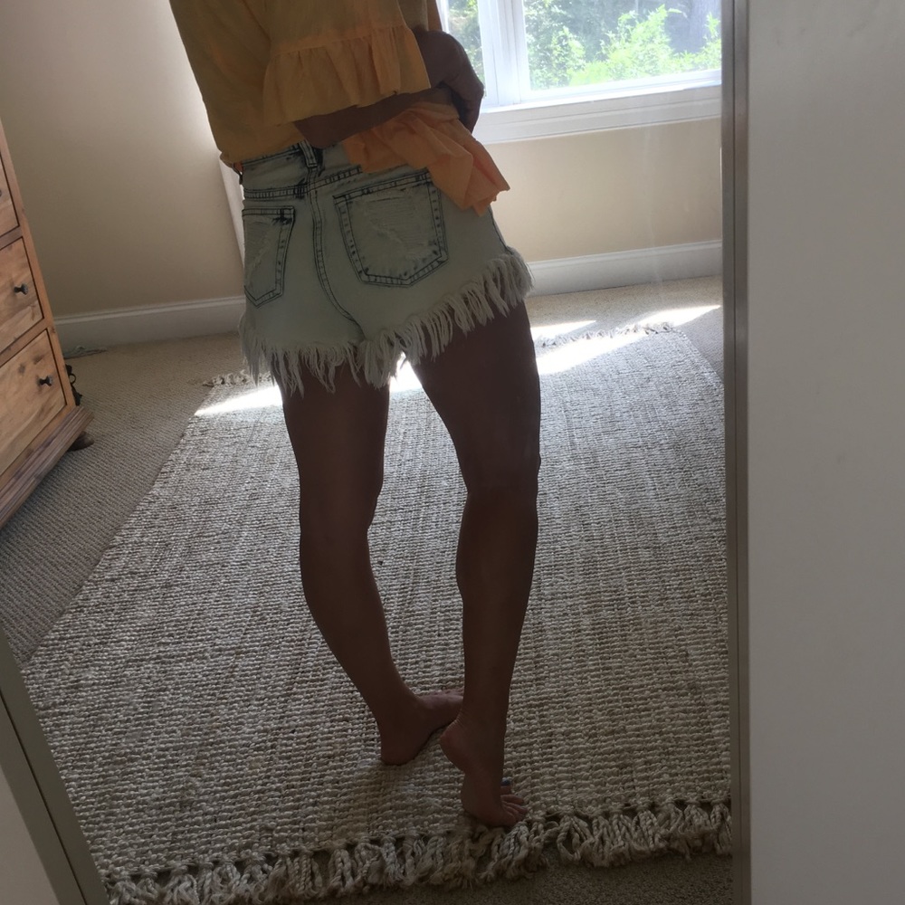 Sabo Skirt Jean Shorts UK 8 USA 4 26 Fringe