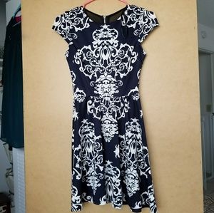 Cocktail damask pattern dress