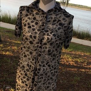 New York & Company Womans Shirt Size S 100% Poly