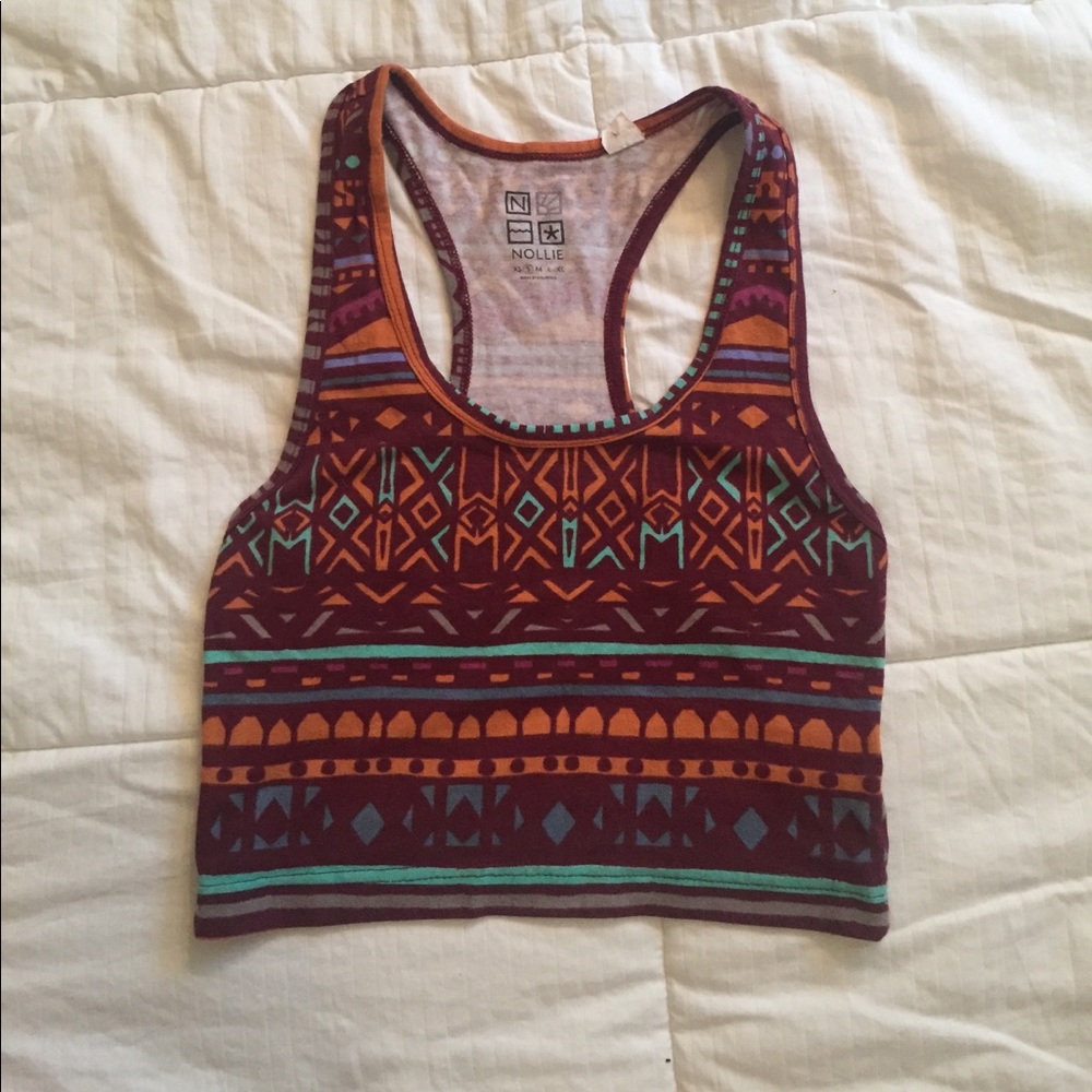 Aztec Patterned Crop Top