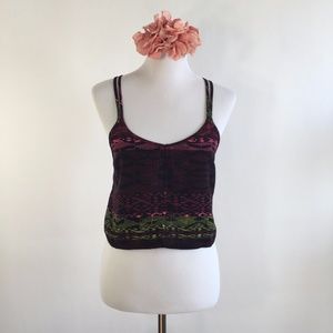 Silence + Noise Crop Midriff Back Zip Top