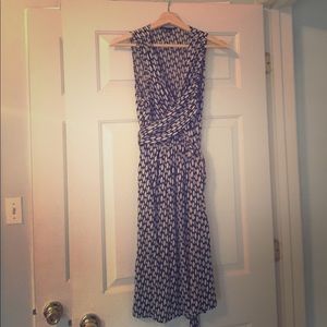 Banana Republic Black and white wrap dress