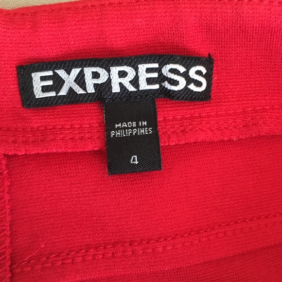 Express Red Mini Skirt - Picture 4 of 5