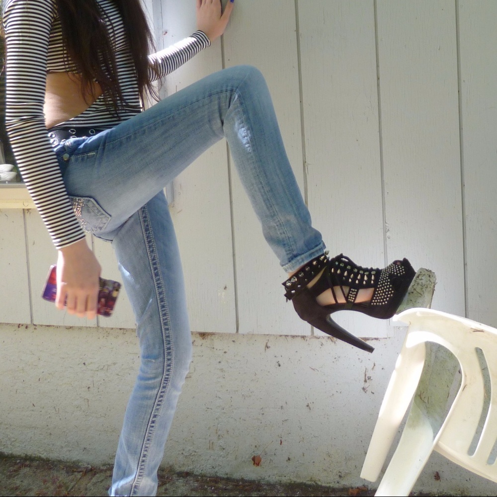 MISS ME Jeans, Straight Leg Light-Wash Size 24