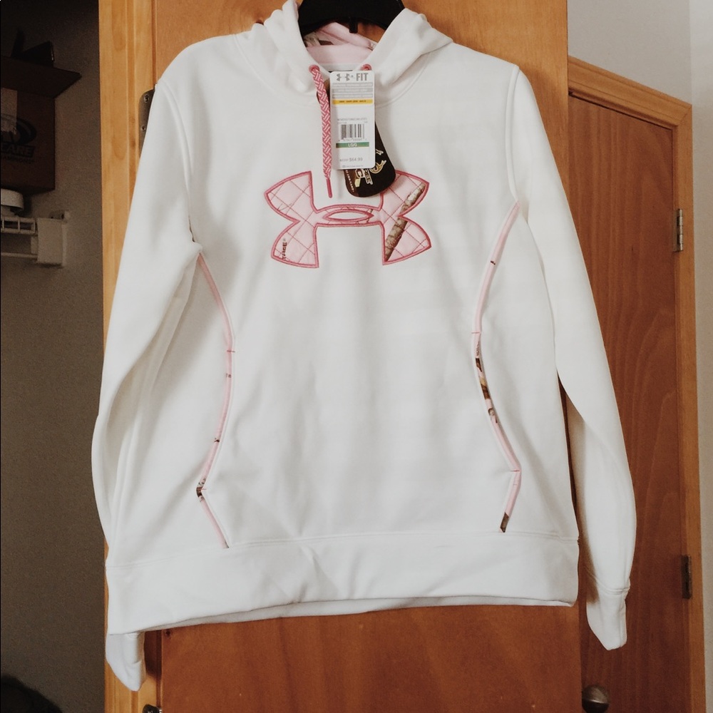 NWT Under Armor Pink Camo Hoodie
