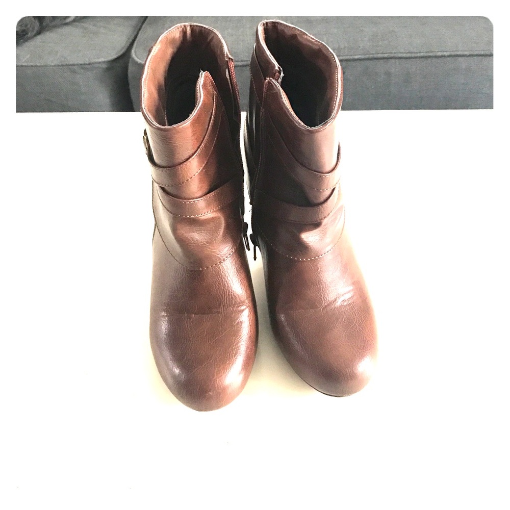 Wide Brown Ankle Boots