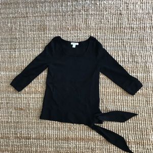 Black Sweater with side tie