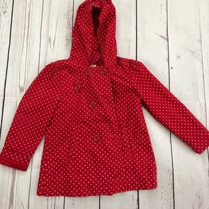 Girls polka dot jacket super cute trench like coat