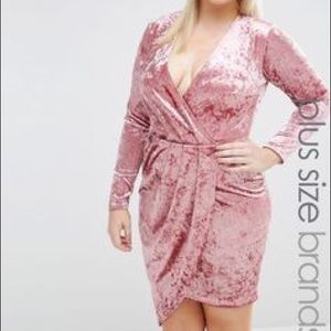 Velvet wrap dress