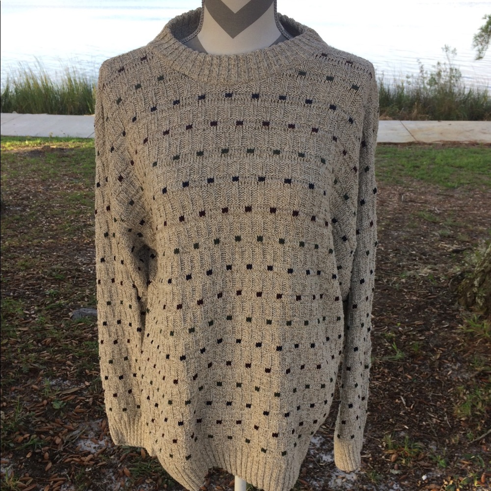 Towncraft Size L Mens Sweater Crew Knit Cotton Mix