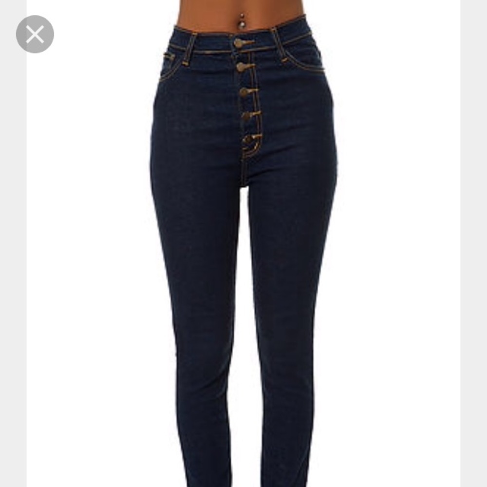 Your Eyes Lie High Waisted Jeans