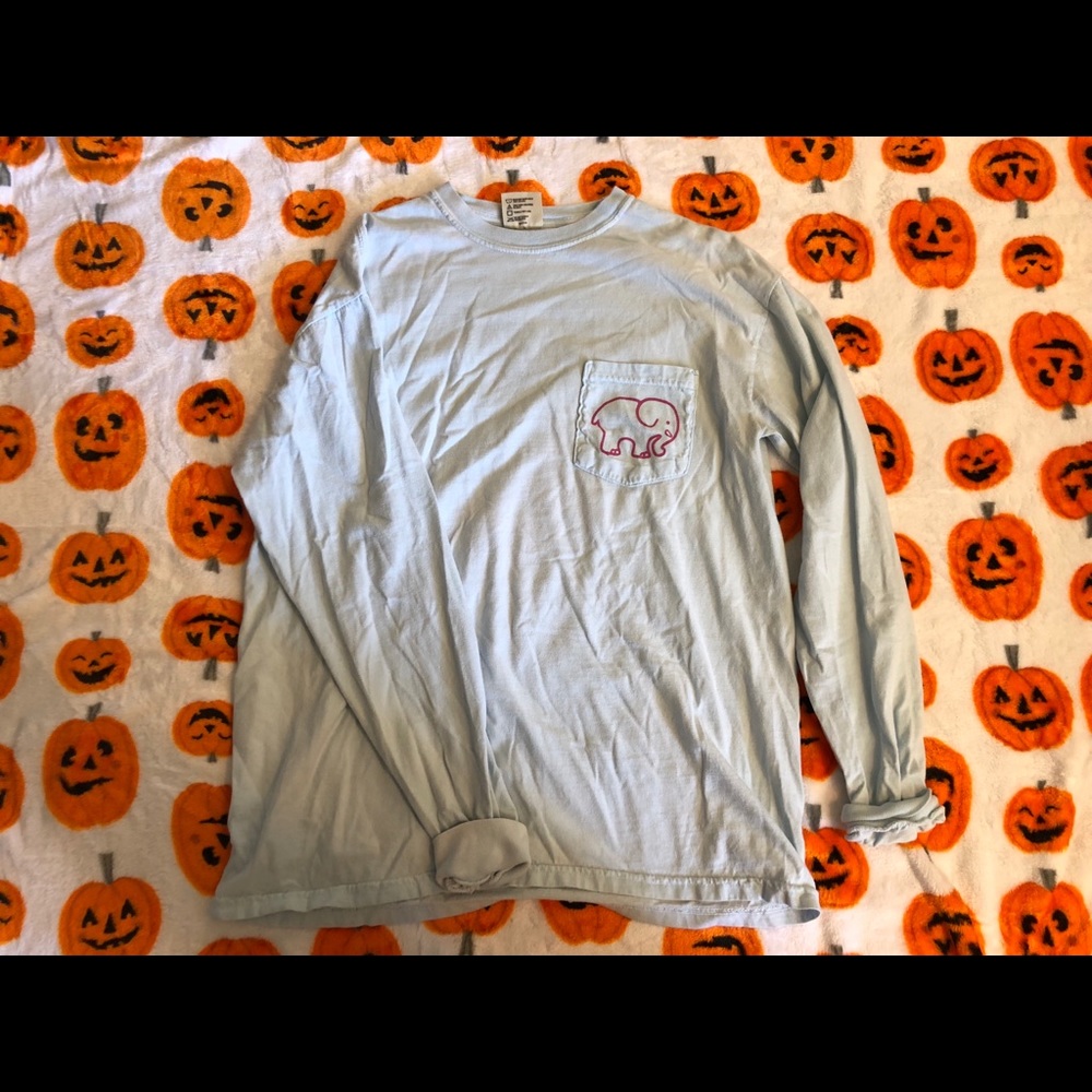 Ivory Ella light blue and pink long sleeve shirt