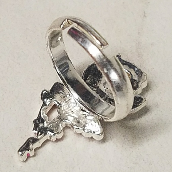 R063 Silver Ballerina Fairy Ring - Picture 8 of 8