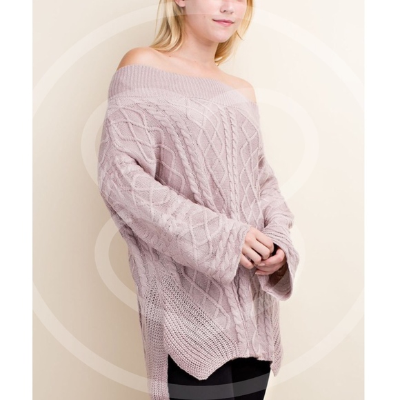 LEELA Hello Fall Knit Sweater - DUSTY PINK - Picture 2 of 3