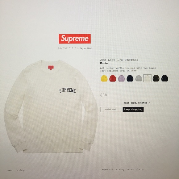 Supreme Arc Logo L/S thermal