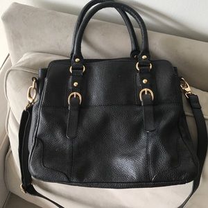 Black Soft & Distressed Leather Bag