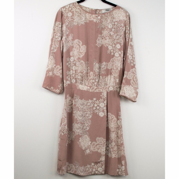 Tibi Printed Floral Silk Shift Dress - Picture 3 of 5