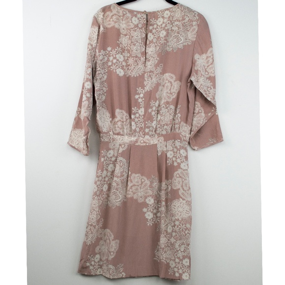 Tibi Printed Floral Silk Shift Dress - Picture 4 of 5