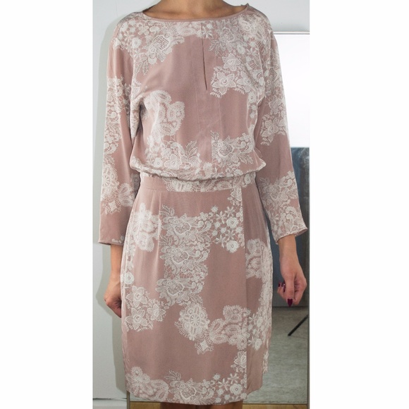 Tibi Printed Floral Silk Shift Dress - Picture 2 of 5