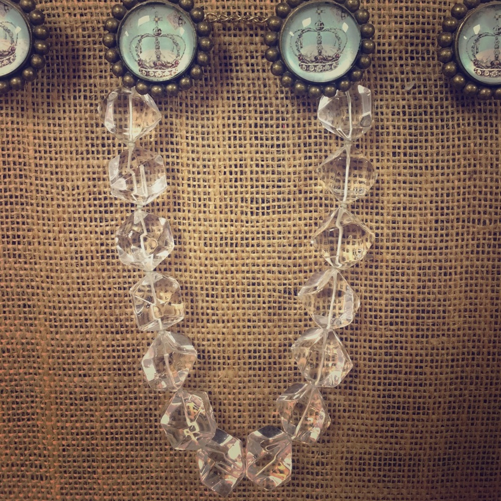 Handmade Glasslike Stone Necklace