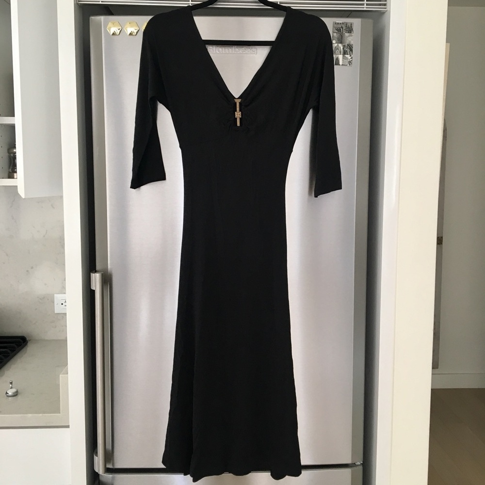 ROBERTO CAVALLI Deep V Swing Dress Sz 38/Small NWT